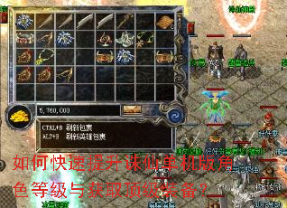如何快速提升诛仙单机版角色等级与获取顶级装备? 如何快速提升诛仙单机版角色等级与获取顶级装备?