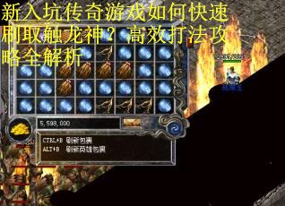 新入坑传奇游戏如何快速刷取触龙神？高效打法攻略全解析