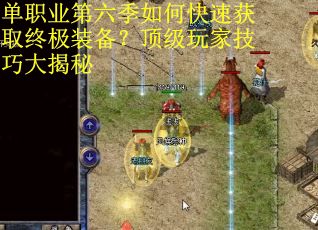 单职业第六季如何快速获取终极装备？顶级玩家技巧大揭秘
