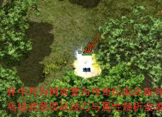 井中月为何被誉为传奇玩家必备神器?高级武器实战技巧与属性解析全攻略 井中月为何被誉为传奇玩家必备神器?高级武器实战技巧与属性解析全攻略