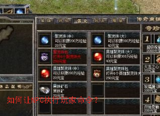 如何让NPC执行玩家命令? 如何让NPC执行玩家命令?