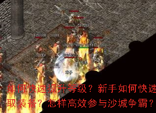 如何快速提升等级?新手如何快速获取装备?怎样高效参与沙城争霸? 如何快速提升等级?新手如何快速获取装备?怎样高效参与沙城争霸?