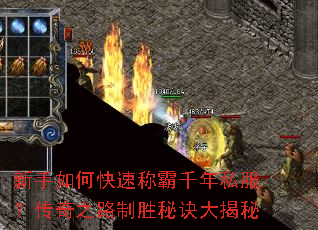 新手如何快速称霸千年私服?传奇之路制胜秘诀大揭秘 新手如何快速称霸千年私服?传奇之路制胜秘诀大揭秘