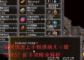 如何快速上手触摸萌えっ娘传奇5?新手攻略全解析 如何快速上手触摸萌えっ娘传奇5?新手攻略全解析