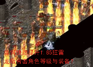 如何快速提升1.85狂雷龙版合击角色等级与装备? 如何快速提升1.85狂雷龙版合击角色等级与装备?