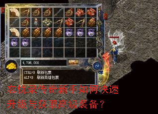 忘忧录传奇新手如何快速升级与获取高级装备? 忘忧录传奇新手如何快速升级与获取高级装备?