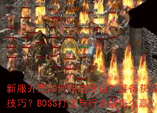 新服开荒如何快速升级?装备获取有哪些技巧?BOSS打法与行会战怎么赢? 新服开荒如何快速升级?装备获取有哪些技巧?BOSS打法与行会战怎么赢?